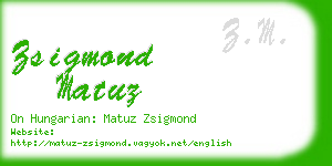 zsigmond matuz business card